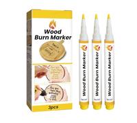 Wood Burning Marker, Burning Pen, Creative Design Easy Use Smooth Application Vibrant Colors Refillable Markers Versatile Surfaces, Craft Tools for Artists, Beginners, Crafts, 0.51x4.25inches