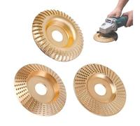 Wood Carving Disc Set for Angle Grinder, Tungsten Carbide Grinding Wheel Wood Carving Kit, Angle Grinder Polishing Pad for Cutting Shaping Sanding (22mm-3pcs)
