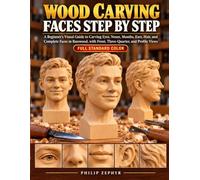 Wood Carving Faces Step by Step: A Beginner’s Visual Guide to Carving Eyes, Noses, Mouths, Ears, Hair, and Complete Faces in Basswood, with Front, Three-Quarter, and Profile Views