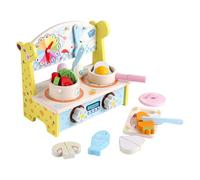 Wood Children's Kitchen - gioco di simulazione a giraffa multi -educazionale | Giraffa Wood Kitchen Game Imagination Pratica, per ragazzi e ragazze, risveglio e prima infanzia