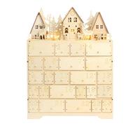 Wood Christmas Countdown Calendar,Refillable Festive Advent Decoration,24 Storage Drawers Christmas Countdown Calendar - for Adults Family Friends Her Him Women Men Kids Teens