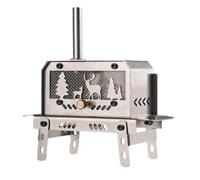 Wood Cook Stove Christmas Tree Elk Incense Holder Home Decor Ornament Table