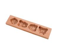 Wood Cookie Mold, Cartoon Biscuits Cutter Stamp, Fondant, Pastry, Birthday and Wedding Treats, Baking Mould Tool for Food Bloggers, Home Bakers, Cooking Classes, Dessert Crafts