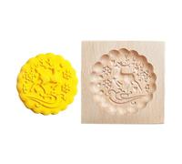 Wood Cookie Mold, Christmas Tree Santa Snowman Reusable, Funny Festive Cookie Cutter Baking Supplies, For Holiday Party Shortbread Cake Dessert Treat Home Kitchen Restaurant