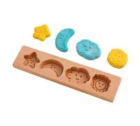 Wood Cookie Mold, Cutter Stamp Tools, Decorative Cake Making Tool, Reusable Baking Mold Design, Creative Dessert Shaping Accessory for Chocolate, Fondant, Birthday, Cooking Class, 11,81 x 2,76 pollici