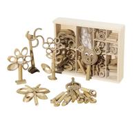 Wood Crafts - Handmade Ornament, Safe Materials Easy Handling Durable Build Child-Friendly Educational Tool, Crafts Ornaments for Toddler Ages 3+ School Birthday Preschool