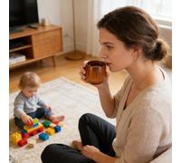 Wood Cup,2 Pieces Handmade Wood Cup | Warmth Craftsmanship Hot Drinks Mug | Compact Volume Optimization For Dining Cafe Countertop Coffee Tea Espresso Latte Wine Milk Party Kitchen