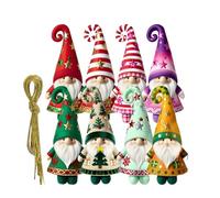 Wood Decor For Christmas, Home Seasonal Decor For Holidays, Gnomes Figurines For Party, 8 Pieces Festive Ornaments, New Year Outdoor Indoor Branches Walls Window