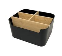 Wood Desk Organisers Multifunctional Pen Holder Space Saving Office Organisers for Pen Staplers Notes Paper Remote White