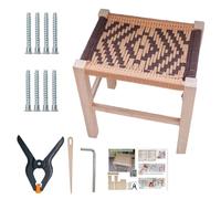 Wood DIY Stool Frame Kit - Unfinished Footstool Frame Kit Rubber Wood Multifunctional Footstool Frame 37 x 42 x 29 cm | Beginner Friendly Handmade Craft per progetti Entryway Bedside Workshop Use
