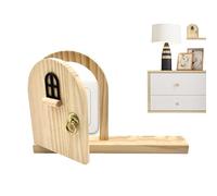 Wood Fairy Door Socket Cover, Wooden Switch Frame For Wall, Conceals Wall Switches Stains Holes Protects Children's Safety, Living Room Kitchen Home Decor, 1 Cover