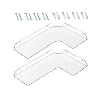 Wood Floating Shelves - Floating Shelves For Wall, Acrylic Corner Storage Rack, 2 pezzi Heavy Duty Storage, Acrylic Wall Mounted Bathroom Shelf For Kitchen Bedroom Office Apartment