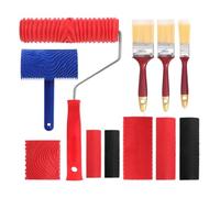 Wood Grain Painting Roller - 6.88 Inch Wood Grain Painting Roller | Rubber Grains Tool - 11 Piece Set with Handle for Walls Furniture & Decor, Ideal for Creative Improvement Projects