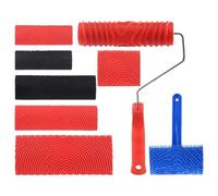 Wood Grain Roller Texture Maker Tool - Rubber ABS Wood Pattern Painting Roller | Large 18 x 29 cm Small 10 x 13 cm for Furniture Doors Cabinets Tables Counters Workshop Garage Home Improvement DIY