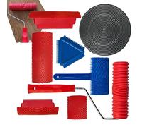 Wood Grain Tool, 8 pezzi/set, Cereal Paint Roller Soft Rubber, Graining to