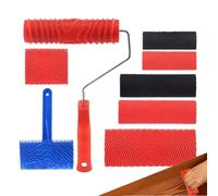 Wood Grain Tool For Painting - Rubber ABS Material, 8 Pieces Pattern Making Tool, Natural Wood Grain Maker | Faux Woods Texture Roller Kit For Door, Furniture, Table, Cabinet, Counter, Workshop