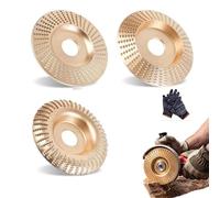 Wood Grinding Disc for Angle Grinder, Heavy Duty Tungsten Carbide Wood Carving Disc Set, Angle Grinder Discs for Woods Shaping Sanding Polishing, Woodworking Tools Attachments (3pcs-16mm aperture)