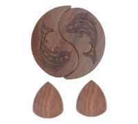Wood Guitar Pick Box Portatile Portatore Plectrum Portatore Ruota Case Archiviazione A Scelta Aperta Per I Chitarristi Case Plectrum Per Principianti Facili Da Trasportare