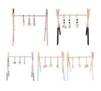 Wood Gym Toys,Pine Wooden Frame - Toddler Learning Toys for Living Room, Early Childhood Education Center, Nursery Room