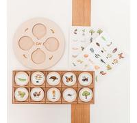 Wood Kids Baby Montessori Life Cycle Tray Gioco di abbinamento del ciclo di