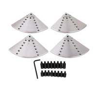 Wood Lathe Chuck Flat Jaws 8 Inch | 4Pcs No. 45 Steel Auto - Centering Jaws with 16 Taper Plug Screws | Strong Grip for Woodturning/Milling/Drilling Machines