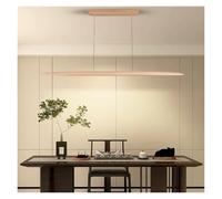 Wood Linear Pendant Lights Dining Room Kitchen Pool Table Wooden Linear Hanging Lamp Dimmable Led Chandelier