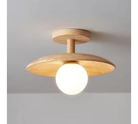 Wood Mini semifulco Montaggio Lampada l'illuminazione Rustico Fattoria a Filo a sfioramento Light Biln Affermazione per l'ingresso della Cucina del corridoio