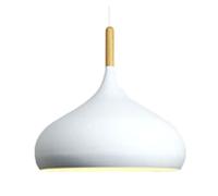 Wood Minimalist Style Chandeliers White Pendant Vivid Color Lamp Shade Creative Hanging Light Suitable for Hallway,Kitchen Island,Dining Table,Bar,1 Pack(White,24CM)