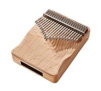 Wood Natural 21 Keys Thumb Piano Piano portatile Piano Bottom Hole Adatto per i principianti include Guida per l'utente del martello di sintonizzazione della custodi B