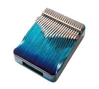 Wood Natural 21 Keys Thumb Piano Piano portatile Piano Bottom Hole Adatto per i principianti include Guida per l'utente del martello di sintonizzazione della custodi E