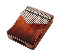 Wood Natural 21 Keys Thumb Piano Piano portatile Piano Bottom Hole Adatto per i principianti include Guida per l'utente del martello di sintonizzazione della custodi A