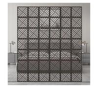 Wood Plastic Hanging Room Dividers Panels from Ceiling - Privacy Partitions Panel Screen for Home Decor - Hollow Screen Adornment for Simple Hanging Screen(Black,50Pcs)