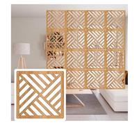 Wood Plastic Hanging Room Dividers Panels from Ceiling - Privacy Partitions Panel Screen for Home Decor - Hollow Screen Adornment for Simple Hanging Screen(Natural,3Pcs)