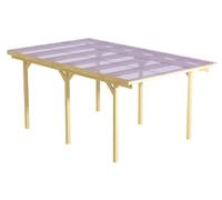 Wood&Play Granit I Copertura per garage per un'auto - Lavorazione di alta qualità - Autoassemblaggio - Robusta e durevole - Versatile - 300 x 500 cm (montanti 210 cm) + tetto in PVC