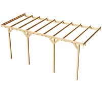 Wood&Play Pensilina da parete in legno - Lavorazione di alta qualità - Autoassemblaggio - Stabile e durevole - Base solida - Utilizzo versatile - 300 x 724 cm