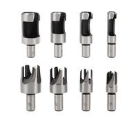 Wood Plug Cutter Drill Bit Set 1/4 3/8 1/2 5/8” Cork Tenon Hole Saw Tool 8pcs