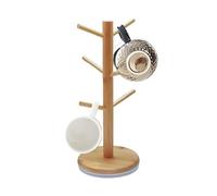 Wood Pretzel Holder, Donut Stands Dessert Table, Tree Shaped Six Arm Organizer, 14.17x6.1 inches Rustic Display Rack, Decorative Accessory For Buffet Birthday Wedding Bars Restaurants Brunch Kitchen