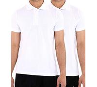 WOOD QUAIL Confezione da 2 polo unisex da bambino, uniforme scolastica, top per bambini (manica corta o lunga, età 4-12 anni), 2x Bambino H/S Bianco, 5-6 Anni