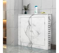 Wood Radiator Cover Cabinet with 2 Doors for Home & Office Modern Design for Living Room Heat Dissipation and Breathable Protection Heating Cabinet Shelf for Bathroom Floor