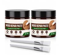 Wood Repair Paste for Furniture, 1.41 oz (40g) Touch Up Paste with Brush (Brown*2)