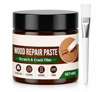 Wood Repair Paste for Furniture, 1.41 oz (40g) Touch Up Paste with Brush (Brown)