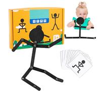 Wood Robot Toy - Wood 29x18cm Adjustable Action Figure | 24pcs Cards 48pcs Puzzle Pieces Educational Toy | Birthday Gift For 3-8 Years Old Boys And Girls Preschool Learning