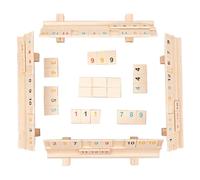 Wood Rommé Toy Set Rommé Cube Game Con 106 Tiles 4 Giochi Per Gioco Da Tavolo Di Famiglia Facile Da Usare Strategy Board