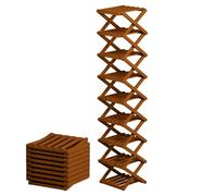 Wood Shoe Rack - 29 Inch Multi-Tier Foldable Footwear Organizer | Space Saving Shoe Holder for Entryway, Bedroom, Closet, Hallway, Garage, and Apartment