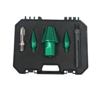 Wood Splitter, Firewood Drill Bit, Cone Log Splitter, Heavy Duty Carbon Steel Build, Detachable Screw Design, Tree Stump Removal Camping Farm Use, 7.87x5.91x1.77 Inches Black 1 Set