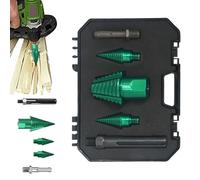 Wood Splitter, Firewood Splitter, 7.87x5.91x1.77 Inches, Screw Driver Tool, Durable Removable Splitting Head for Tree Stump, Yard Work, Crafting, Home, Outdoor, Camping, Farm