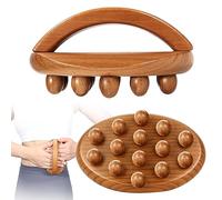 Wood Therapy Fascia Release Massage Tools,Manual Trigger Point Lymphatic Drainage Cellulite Massager,Wooden Massage Brush Gua Sha Body Sculpting Tool,for Neck,Back,Abdomen,Legs & Full Body