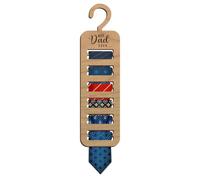 Wood Tie Rack - Space Saving Closet Necktie Storage Organizer