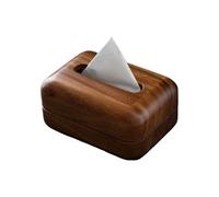Wood Tissue Holder, Contemporary Rustic Wood Organizer, Tabletop Napkin Storage Box, Durevole Wooden Container with Convenient Opening, Office Decor and Practical Use, Home Accessory for Bathroom