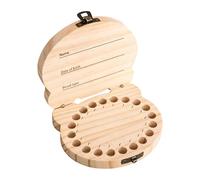 Wood Tooth Box, Keepsake Storage Holder, Cute Memory Container with Secure Lid Design, Compact Wooden Organizing Case, Decorative Childhood Memory Style, Tooth Holder for Home and Keepsake Use